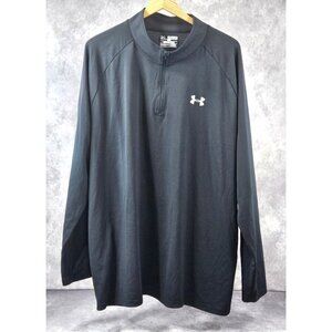 Under Armour Men Fit Heat Gear Loose Half Zip Collar Neck Long Sleeve Shirt 2XL